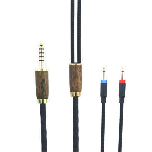 NewFantasia 4.4mm Balanced Cable 6N OCC Copper Silver Plated Cable for Monolith M1060, M1060C, M565, M565, for AudioQuest Nighthawk Headphone Walnut Wood Shell (2X 2.5mm Version)