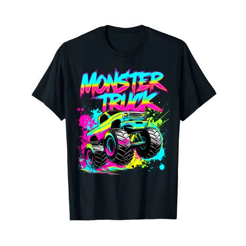Monster Truck Lover Monster Truck Graffiti Art Colorful T-Shirt