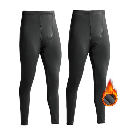 YUSHOW Thermal Underwear for Men Fleece Lined Thermal Pants Men Long Johns Bottoms Cold Weather Base Layer for Running Skiing