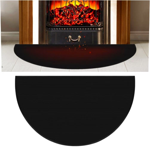 Aulock 27'' x 48'' Upgraded Thickened Fireplace Mat, Half Round Fire Resistant Mat, Fireproof Rug Retardant Hearth Pad for Fireplace Wood Stove, Protect Floor from Sparks Embers Indoor Outdoor