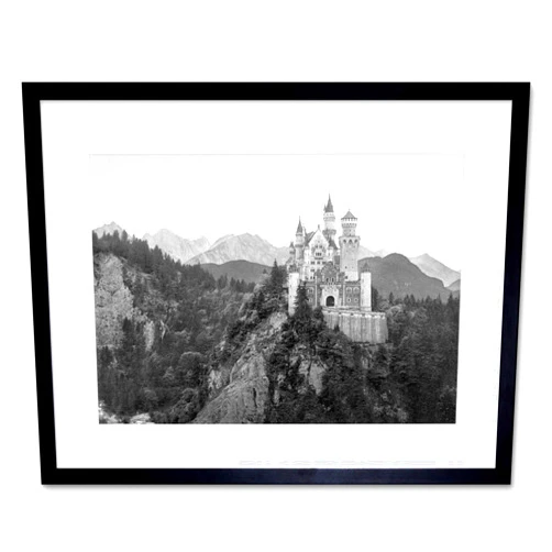 Wee Blue Coo The Art Stop Vintage Photo Neuschwanstein Castle Bavaria Germany Framed Print F12X4256