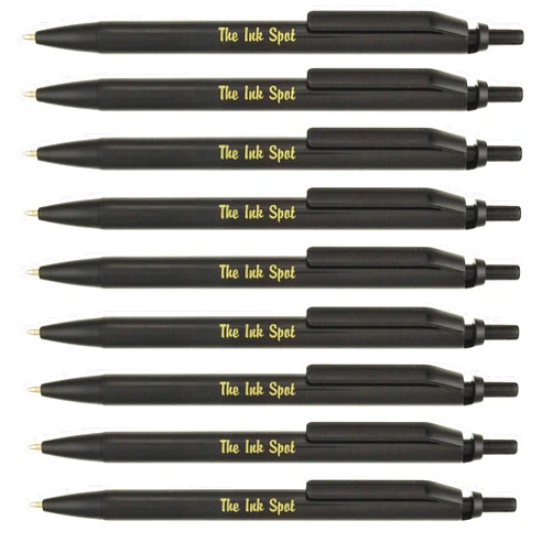 Generic 100 Excel Classic Click Personalized Custom Printed Retractable Pens – Color Solid Black