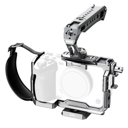 SIRUI Camera Cage Kit for Sony FX 3 FX30 with Top Handle Wrist Strap Cable Clamp for HDMI NATO Rail, QR Plate for Arca-Swiss, Modular Design Compatible with Sony XLR Handle, Grey
