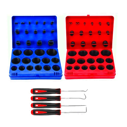 Sold_By_Cheapnwork SAE Metric Rubber O-Ring Washer Assortment Kit, Automotive Storage Case, Mini Pick and Hook Set