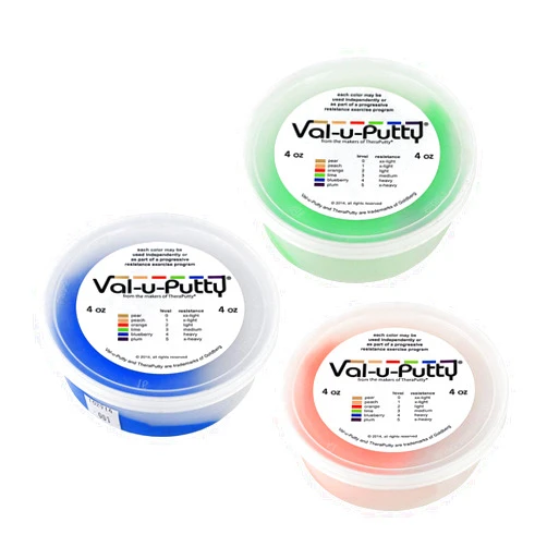 Val-u-Putty Exercise Putty - Orange, Lime, Blueberry - 4 oz Each - Bundle