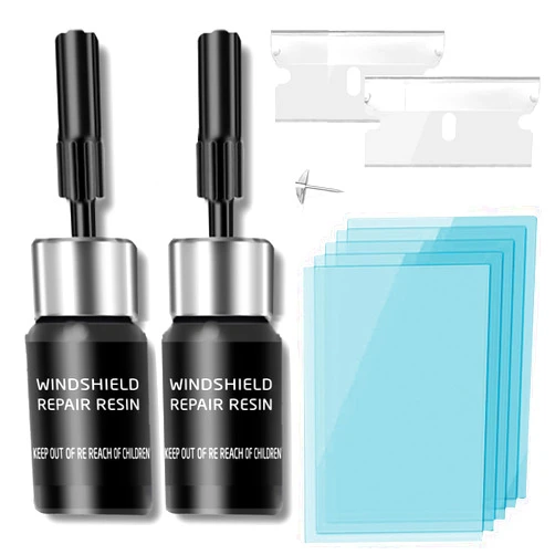 BLUTOKS Windshield Repair Kit for Glass, Automotive Glass DIY Windscreen Tool for Fixing Chips, Cracks and Star-Shaped Crack, Nano Fluid Filler Repair Kit Windshield Crack Repair Kit