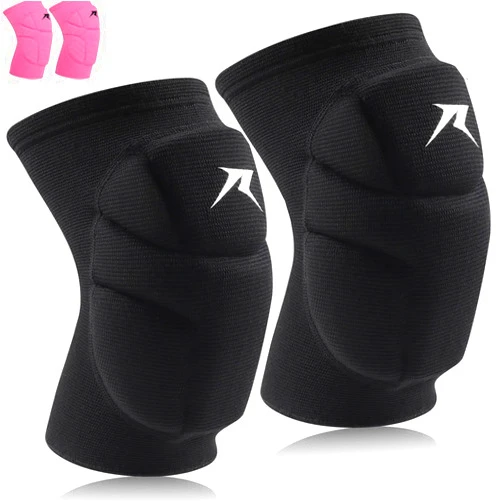 Racbeuk Volleyball Knee Pads,Knee Compression Sleeve Support for Men Women with High Protection Pads,Professional Grade Knee Pads (black, Medium & Large)