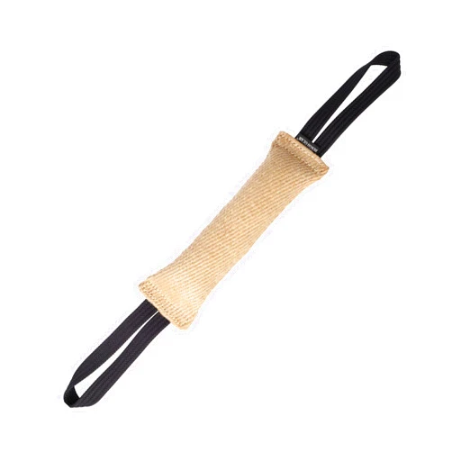DINGO GEAR WWW.DINGOGEAR.COM 1977 Dingo Gear Tug Toy for Dog Training Agility Tug of War, Jute Dog Bumper with two Handles, Dog Bite Pillow for Aggressive Chewers, 11