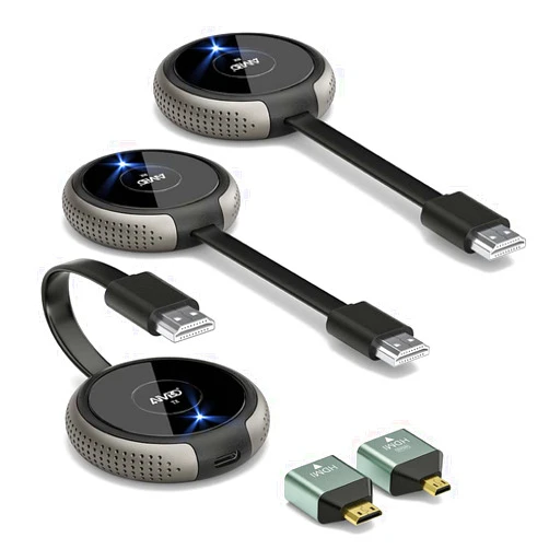AIMIBO Wireless HDMI Transmitter and Receiver Kit 4K and 1 Transmitter, Streaming Video/Audio to Monitor, Projector, HDTV, Wireless HDMI Extender 165FT/50M Long Range for Laptop, Camera, PS5, Phone