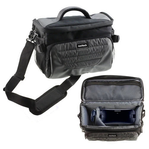 Navitech Grey Carry Bag with Shoulder Strap for Virtual Reality 3D headsets Including The Incredisonic vue