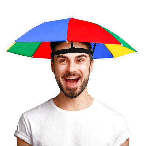 gagift world Umbrella Hat, 21IN Elastic Folding Funny Party Hats for Men and Women, Colorful Silly Crazy Headwear for Adults and Kids Novelty Gag Prank Gifts for Birthday Halloween Christmas