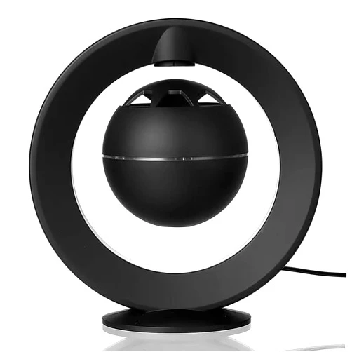 Suncomptech Magnetic Levitation Wireless Speaker, Suspended Floating Speakers with LED for Home Office Decor Cool Tech Gadgets,Creative Birthday Gifts
