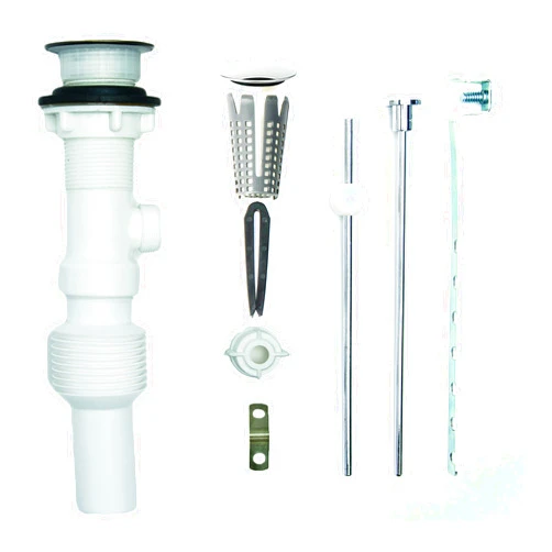 PermaFLOW PF WaterWorks PF0756-CH-WS FlexPOPUP Hair Catcher (Easy Remove Stopper), Expandable and Flexible Bathroom Sink/Lavatory Pop-Up Drain | Ball/Lift Rod | Flex n Fit Body | With Overflow Install, Chrome