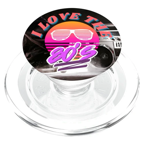 Eighties Afterglow Co. Retro 80s Radical Shutter Shade Sunglasses I Love The 80's PopSockets PopGrip for MagSafe