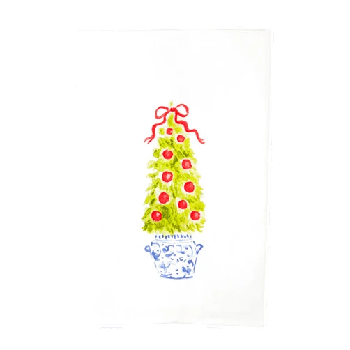 Mud Pie Christmas Topiary Towel, Tree, 26