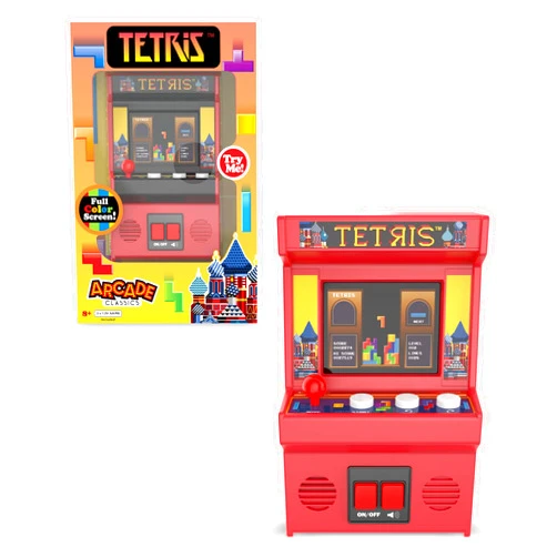 Arcade Classics Tetris - Retro Mini Arcade Game, Full Color Screen, Classic Handheld Electronic Game Console, 90s Toy, Great Gift for Kids 8+
