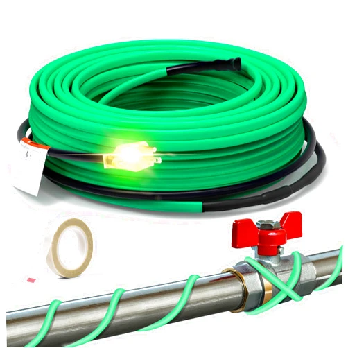 HEATIT 10FT Heat Tape for Water Pipes Roof and Gutters Heating Cable with 6ft Lighted Plug