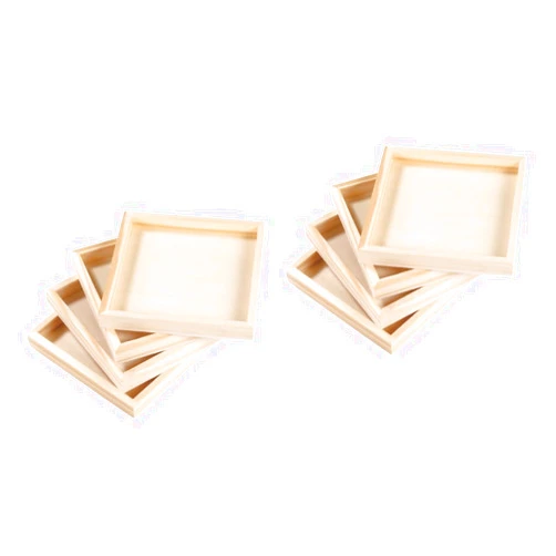 CRILSTYLEO 8 Pcs Wooden Puzzle Accessory Puzzle for Jigsaw Sorting Trays Brain Teasers Game Tray Storage Trays Sorting Trays for 3d Puzzle Tangram Brain Teasers Organizer Holder Puzzle Trays