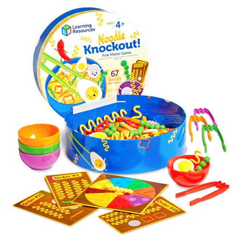 Learning Resources Noodle Knockout! Fine Motor Game,Fine Motor Skills Toys, 67 Pieces, Ages 4+