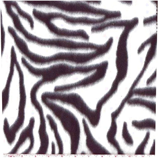 Richlin Fabrics® Yukon Fleece™ Print Black & White Zebra (12 Yard Bolt)