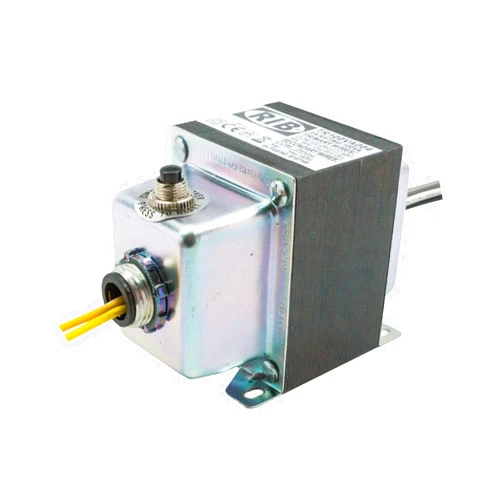 RIB Functional Devices TR100VA004 Transformer, 96VA, 480/277/240/120 to 24 Vac, Circuit Breaker, Foot and Dual Threaded Hub Mount