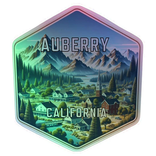 R and R Imports Auberry California Holographic Souvenir Vinyl Decal Sticker 2-Inch