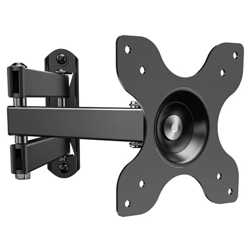 WALI TV Wall Mount Articulating LCD Monitor Full Motion 15 inch Extension Arm Tilt Swivel for Most 13 to 32 inch LED TV Flat Panel Screen with Mounting Holes up to 100x100mm (1330LM), Black