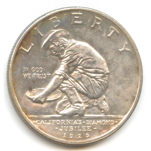 1925 S Commemorative California Diamond Jubilee Half Dollar Choice About Uncirculated