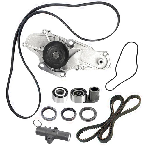 LIYYOO TKH-002 Engine Timing Belt Kit with Water Pump,Compatible with 2003-2013 Acura MDX TL RL ZDX TSX RDX Honda Accord Odyssey Pilot Ridgeline Saturn Vue 3.0L 3.5L 3.7L SOHC V6 Replace TCKWP329 TKH002