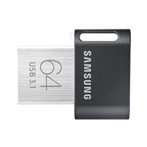 SAMSUNG MUF-64AB/AM FIT Plus 64GB - 300MB/s USB 3.1 Flash Drive, Black/Sliver