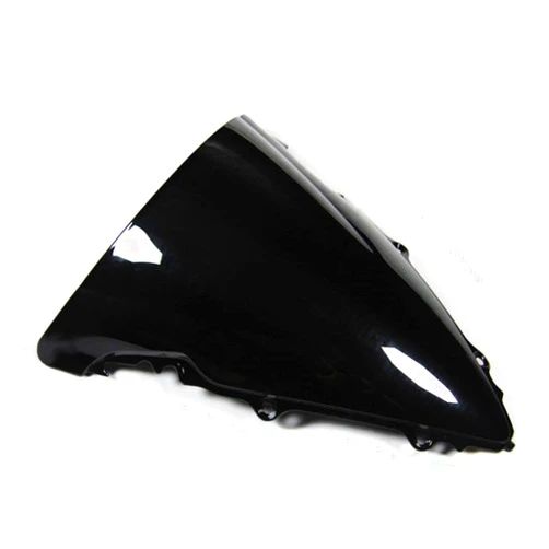 WYNMOTO Windscreen Motorcycle Double Bubble Windshield for Yamaha YZF600 YZF-600 R6 2003 2004 2005 R6S '2006-2009 07 08 09 ABS Plastic Windscreen Black US Stock