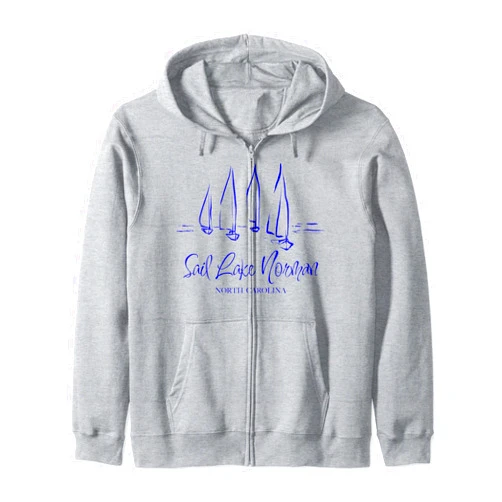 Sojourners Emporium Beautiful Earth Collection Sail Lake Norman Sailing Sailboat Sojourners Emporium Zip Hoodie