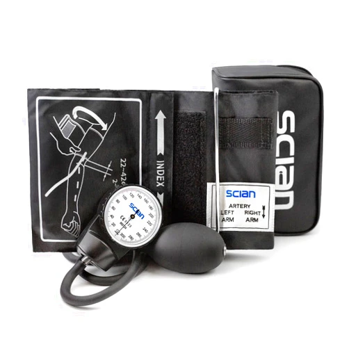 SCIAN Aneroid Sphygmomanometer - Manual Blood Pressure Cuff with D-Ring Universal Cuff 10-16