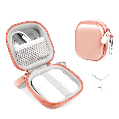 WGear Credit Card Reader Case for Square Contactless and Chip Reader, Chip Reader Scanner, USB Cables and Small Accessories, Mesh Pocket, secure elastic strap, easy to go Carabiner (Sand), WG011981