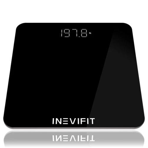INEVIFIT Bathroom Scale, Highly Accurate Digital Bathroom Body Scale, Measures Weight up to 400 lbs. Includes Batteries