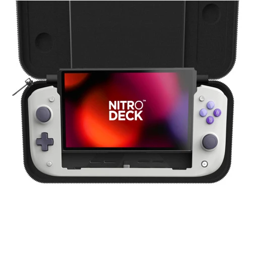 CRKD Nitro Deck Limited Edition with Carry Case - Professional Handheld Deck with Zero Stick Drift for Nintendo Switch and Switch OLED (Classic Grey - Nostalgia Collection)…