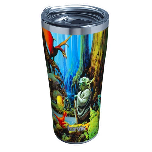 Tervis Triple Walled Star Wars Insulated Tumbler Cup Keeps Drinks Cold & Hot, 20oz - Stainless Steel, Empire 40th Yoda