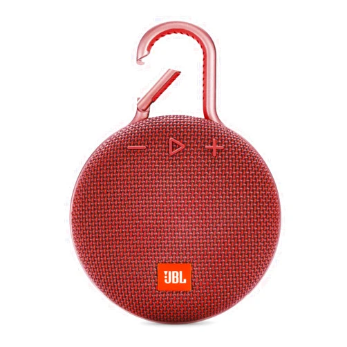 JBL Clip 3, Fiesta Red - Waterproof, Durable & Portable Bluetooth Speaker - Up to 10 Hours of Play - Includes Noise-Cancelling Speakerphone & Wireless Streaming