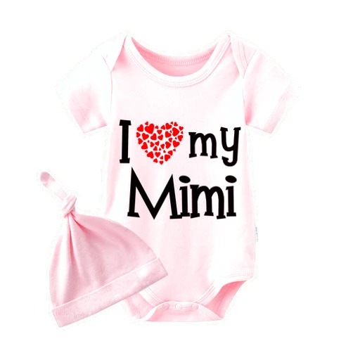 YSCULBUTOL Baby Twins Bodysuit I Love My Mimi Cute Baby Clothes Baby Shower Outfit Baby Girl Christmas Clothes