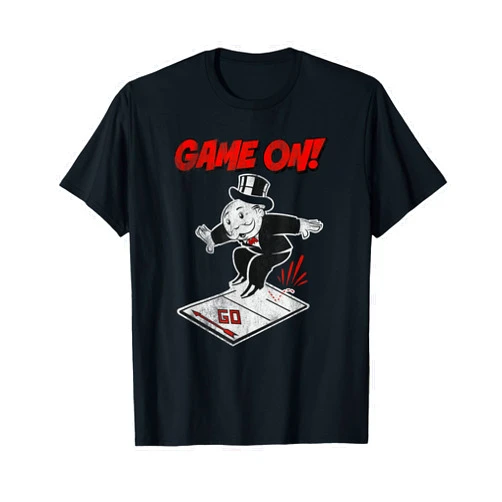 Monopoly Mr. Monopoly Game On! Classic Distressed Logo T-Shirt