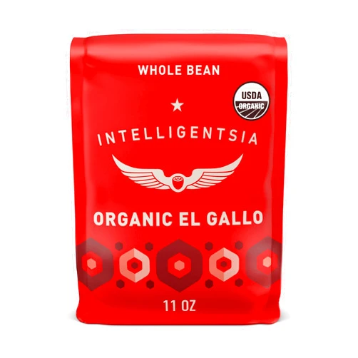 Intelligentsia Coffee, Light Roast Whole Bean Coffee - Organic El Gallo 11 Ounce Bag with Flavor Notes of Milk Chocolate, Honey and Cola