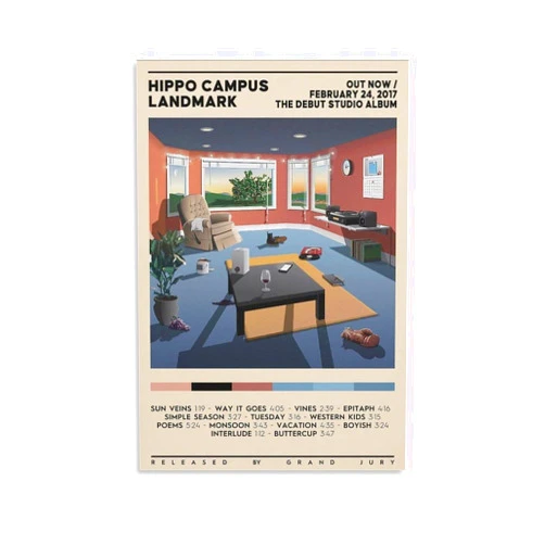 TALLJO Landmark by Hippo Campus (1) Canvas Poster Wall Decorative Art Painting Living Room Bedroom Decoration Gift Unframe-style12x18inch(30x45cm)