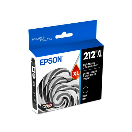 EPSON 212 Claria Ink High Capacity Black Cartridge (T212XL120-S) Works with WorkForce WF-2830, 2850 and Expression XP-4100, 4105