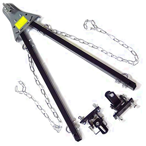 Xingmoto AfterMokit Adjustable Tow Bar with Safety Chains for 2 inch Hitch Ball Up to 5000 lbs Towing Capacity Black Universal