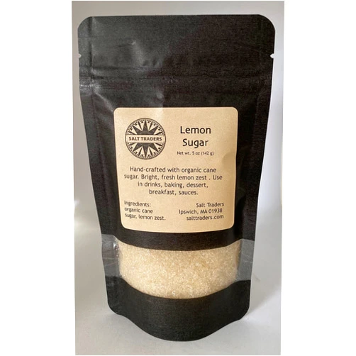 Didi davis food Salt Traders Lemon Flavored Cane Sugar - 5 oz Rice Paper Zip Bag