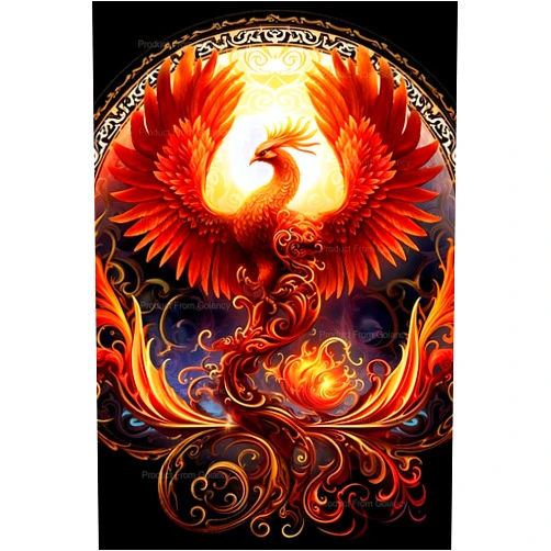 Goiancy Diamond Painting Kits for Adults - Phoenix with Red Flames Diamond Art DIY 5D Full Round Drill Crystal Rhinestone Arts and Crafts - for Home Decor Wall Decor 12x16 inch