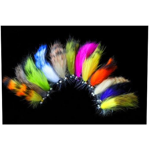 Tigofly 12 pcs Colors Assorted Zonker Streamers Trout Fly Fishing Flies Lures Fly Set-Size #6