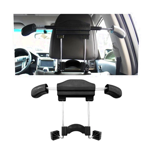 Bittwee Car Coat Hanger, Multifunctional Retractable Automotive Headrest Back Seat Coat Hanger Hook Organizer Holder for Clothes Coat Suit Jacket Shirts, Universal for SUV, Truck, RV（Black）