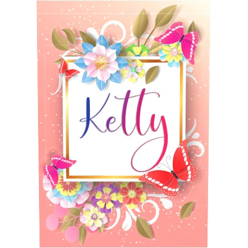 Angelica Aurora IT Publishing Ketty: Taccuino A5 | Nome personalizzato Ketty | Regalo di compleanno per moglie, mamma, sorella, figlia | Design: farfalla | 120 pagine a righe, piccolo formato A5 (14.8 x 21 cm) (Italian Edition)
