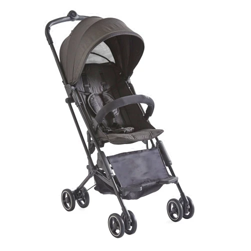 Contours Itsy Lightweight Baby & Toddler Stroller, Ultra-Sturdy and Compact, Easy One-Hand Fold and Carry Handle for Airplane or Car Travel, Large UPF 50+ Sun Canopy, Storage Basket - Black